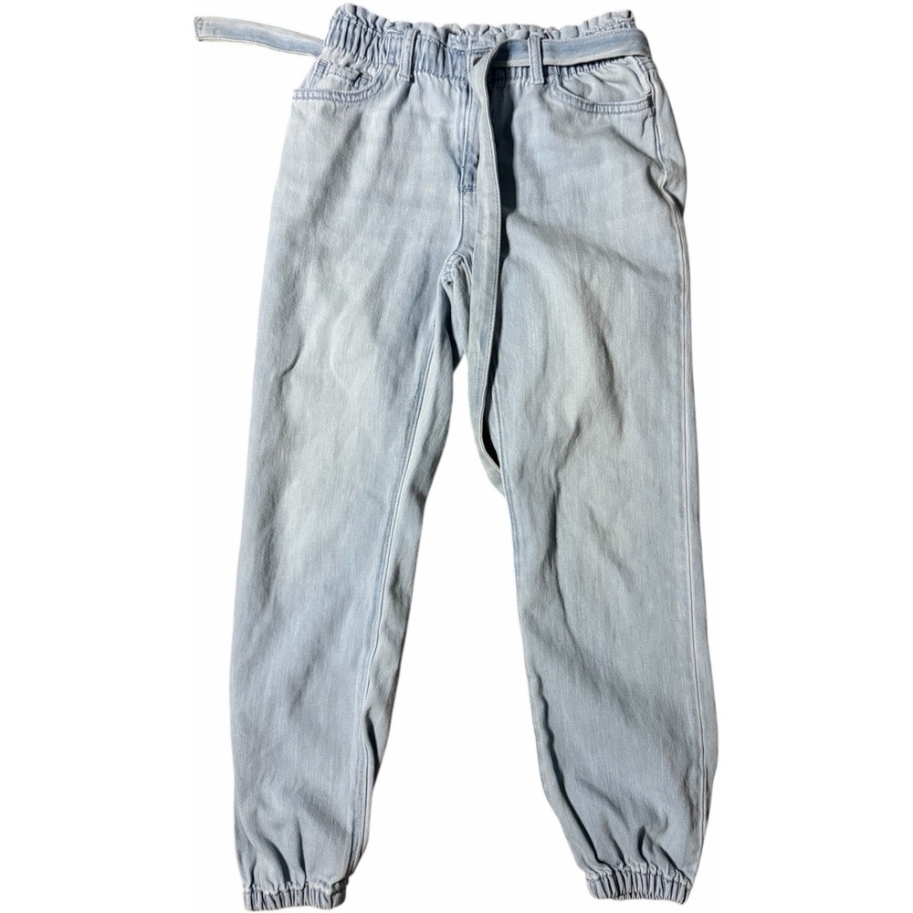 The Children's Place Girls Light Blue Wash Paperbag Cuffed Jeans Size‎ 10